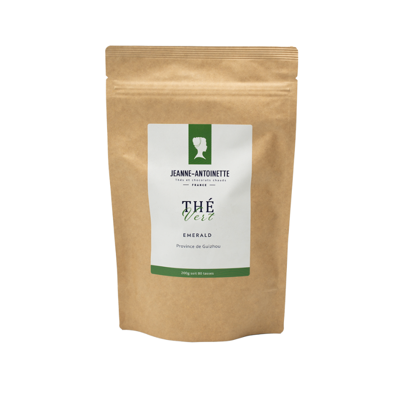 Sachet doypack de thé vrac 200 grammes - Thé vert Emerald Province de Guizhou bio Sachet doypack de thé vrac 200 grammes - Thé vert Emerald Province de Guizhou bio