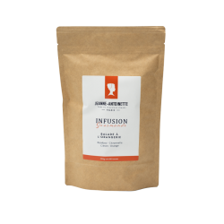 Sachet doypack kraft d'infusion vrac 200 grammes - Infusion Rooibos Balade à l'orangerie 
