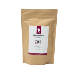 Sachet doypack kraft de thé vrac 200 grammes - Thé vert Rose Pompadour 