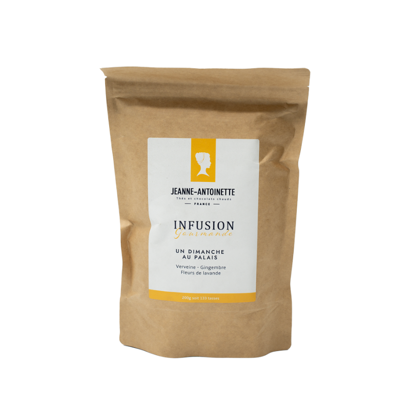 Sachet doypack kraft d'infusion vrac 200 grammes - Infusion Un dimanche au palais bio Sachet doypack kraft d'infusion vrac 200 grammes - Infusion Un dimanche au palais bio