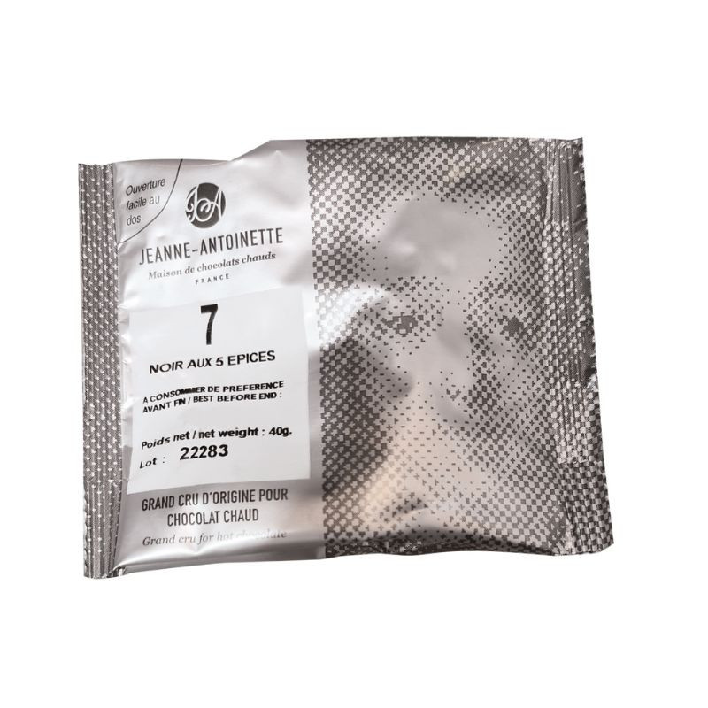 Sachet individuel chocolat - Noir 5 Épices Sachet individuel chocolat - Noir 5 Épices