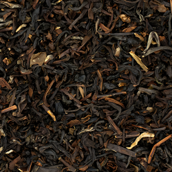 Apperçu du contenu du sachet de thé noir Darjeeling bio Jeanne-Antoinette