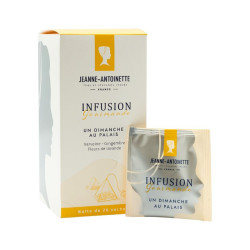 Boîte distributrice + Sachet individuel d'infusion Un dimanche au Palais bio Jeanne-Antoinette