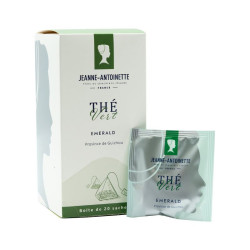 Boîte distributrice + Sachet individuel de thé vert Emerald Province de Guizhou bio Jeanne-Antoinette