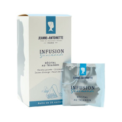Boîte distributrice + Sachet individuel d'infusion récital au trianon bio Jeanne-Antoinette
