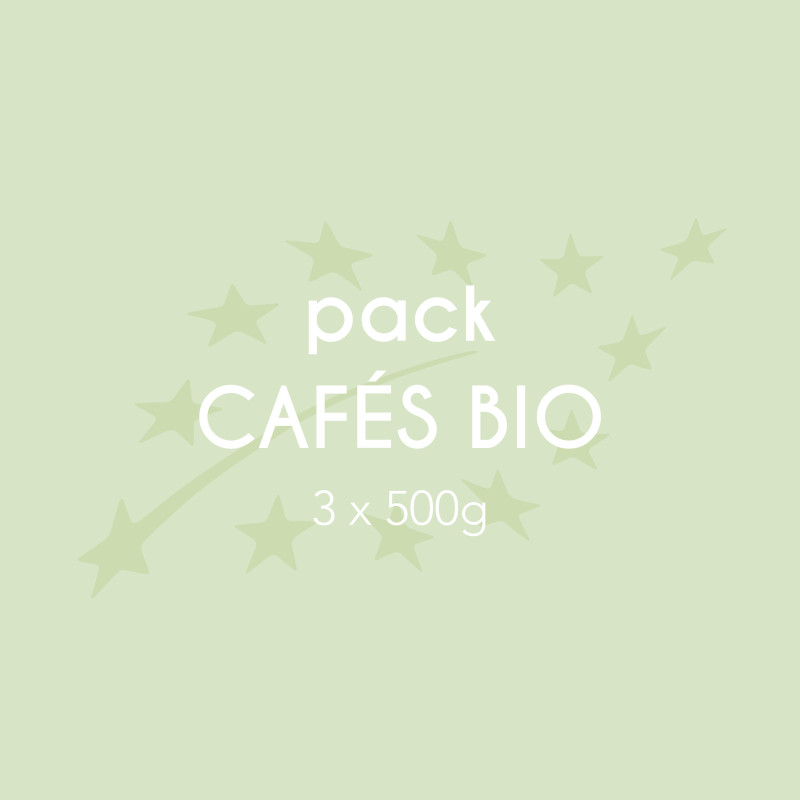 Pack Cafés BIO 3x500 g | Cafés Gonéo