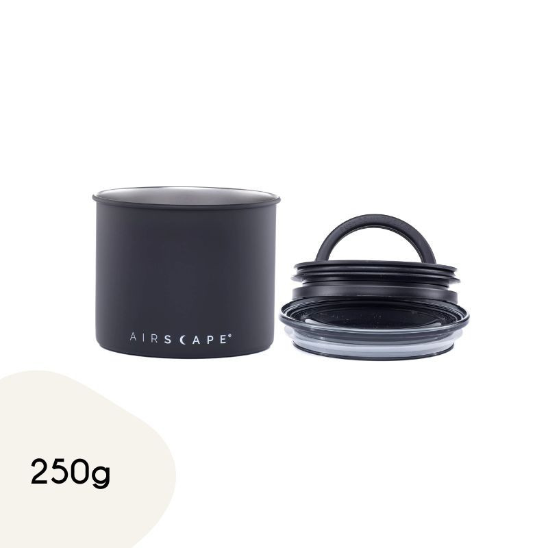 Boîte de conservation café Airscape Noir Mat – 250g, 500g, 1kg | Cafés